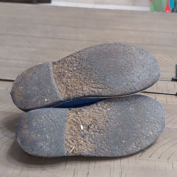 J CREW CREW CUTS UNISEX MACALISTER Blue Suede BOOTS SZ K2 - Picture 6 of 8